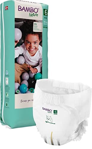 Image of Bambo Nature Premium Nappy Pull-Up Pants, XXL Size 6 (40+ lb/18+ kg) Tall Pack of 38