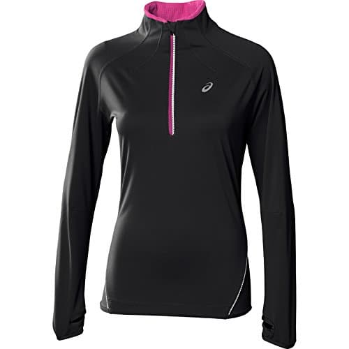 Image of ASICS Motion Protect Long Sleeve Black/Pink Womens Running Top 114516 0904