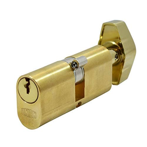 Image of UNION 2X6 Oval Double Cylinder - 74mm 37/37 (32/10/32) Keyed Alike `WVL482` Brass