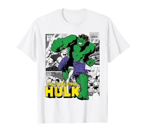 Image of Marvel Hulk The Incredible Hulk T-Shirt, Men, White, Medium