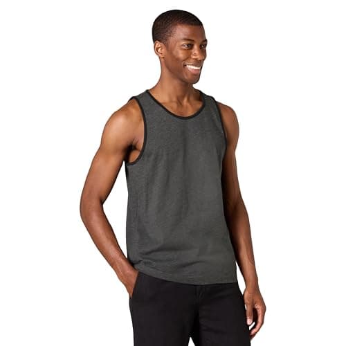 Image of Amazon Essentials Men's Regular-Fit Vest, Black Charcoal Heather, XXL