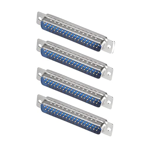 Image of sourcing map D-sub Connector Male Plug 37-pin 2-row Port Terminal Breakout Solder Type for Mechanical Equipment CNC Computers Blue Pack of 4