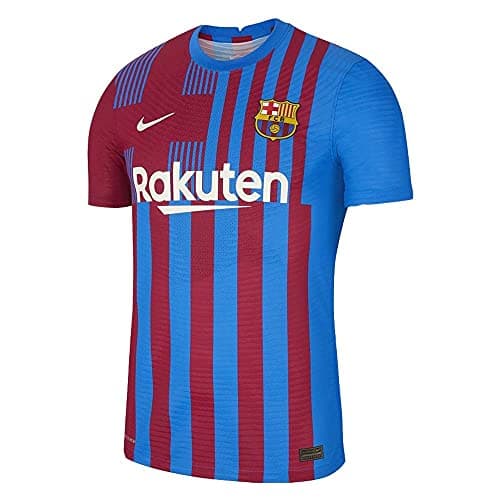 Image of NIKE 2021-2022 Barcelona Vapor Match Home Football Soccer T-Shirt