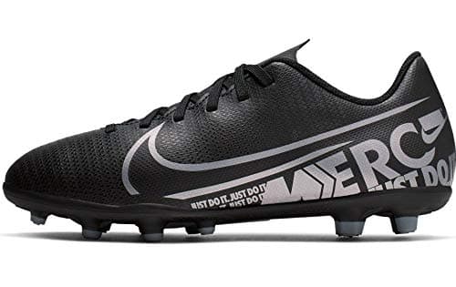 Image of Nike Vapor 13 Club Fg/mg, Boy's Footbal Shoes, Black (Black/Mtlc Cool Grey-Cool Grey 001), 3.5 UK (36 EU)