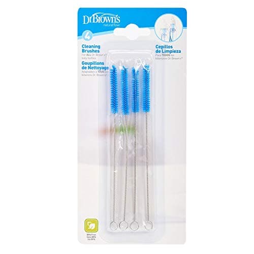Image of Dr Brown's Baby Infant Cleaning Milk Vent Bottle Teat Brush 4pieces Uk Sale
