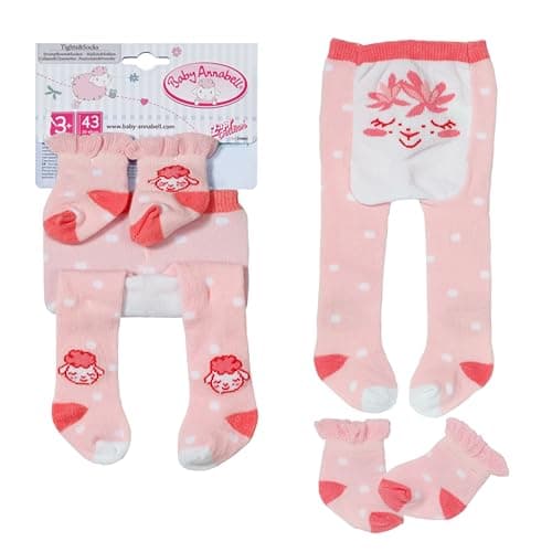 Image of Baby Annabell Tights and Socks in two assorted designs for 43cm Dolls, Pack of 1 Doll Tights and 1 pair of doll socks, For Children Aged 3+, 710807 Zapf Creation