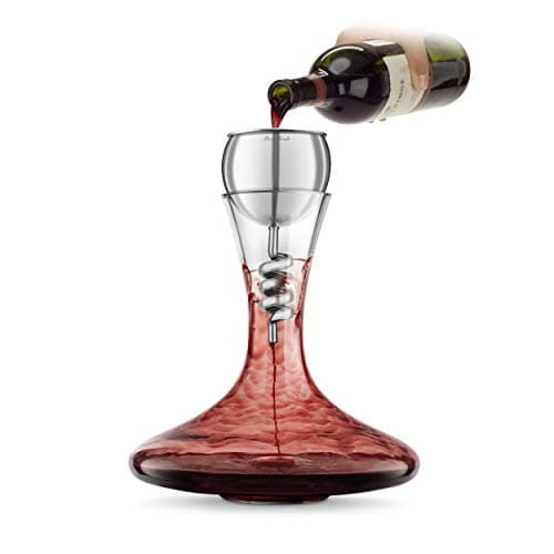 Image of Final Touch Twister Red Wine Aerator & Decanter, Stainless Steel Edition