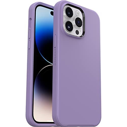 Image of OtterBox Symmetry Case for iPhone 14 Pro Max, Shockproof, Drop proof, Protective Thin Case, 3x Tested to Military Standard, Antimicrobial Protection, Purple