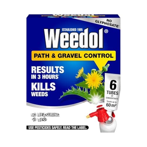Image of Weedol Path & Gravel Control Concentrate Tubes - Effective Weed Killer for Paths, Gravel, and Driveways - Fast Acting, Easy to Use, and Ideal for Long-Term Weed Control (6 Tube carton)