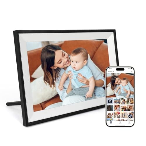 Image of AEEZO Digital Photo Frame WLAN 10.1 Inch, 1280x800 IPS Touchscreen WiFi Electronic Photo Frame, Automatic Rotation Digital Picture Frame, Easy Setup, Share Photos or Videos Everywhere (Black)