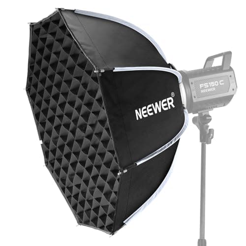 Image of NEEWER BASICS Octagonal Softbox Bowens Mount, 25.6" Quick Release Soft Box Lighting Set with Grid, Compatible with Aputure 150c Compatible with Godox SL60w, for FS300C FS150B HB80C CB200C Q6, NS63P