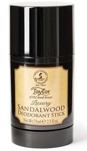 Image of Taylor of Old Bond Street Sandalwood Deodorant Stick 75ml – Aluminium Free Men’s Deodorant with Classic Sandalwood Fragrance – Long Lasting Luxury Grooming Protection