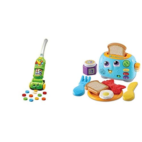 Image of LeapFrog Pick Up and Count Vacuum & Yum-2-3 Toaster, Learning Toy with Sounds and Colours for Sensory Play, Educational Toys for Kids, Preschool Activity Games for Boys and Girls Aged 1, 2 & 3 Years