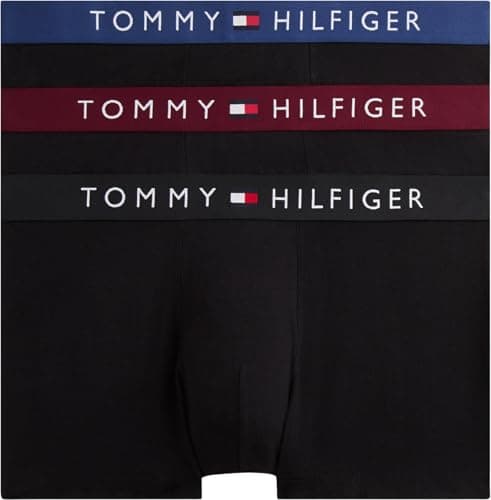 Image of Tommy Hilfiger Men's 3P Trunk Wb UM0UM03908 Trunk, MULTI (Dp Rge/Blk/Blue Jean), M