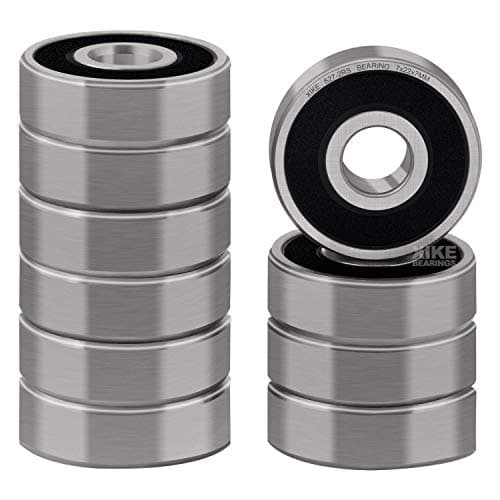 Image of XIKE 10 pcs 627-2RS Ball Bearings 7x22x7mm, Chrome Steel & Double Rubber Seals, Deep Groove Bearing for Electric Motors Power Tools