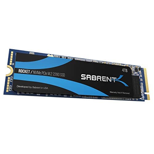 Image of SABRENT M.2 NVMe SSD 4TB Internal Solid State 3450MB/s Read, PCIe 3.0 X4 2280, M2 Hard Drive High Performance Compatible with PCs, NUCs Laptops, and Desktops (SB-ROCKET-4TB)