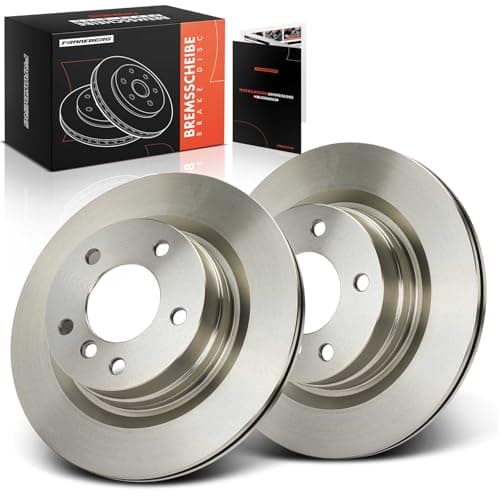 Image of Frankberg Brake Disc Set incl. 2x Discs Rear Solid Ø300mm Compatible with 3 Series Touring E91 3 Series Touring F31 1 Series F20 1 Series E87 Replace# 34216855007,34216764651
