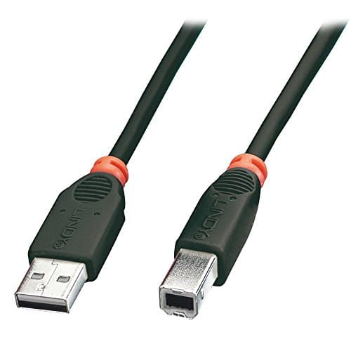 Image of LINDY 1 m USB Type A to B 2.0 Cable - Black