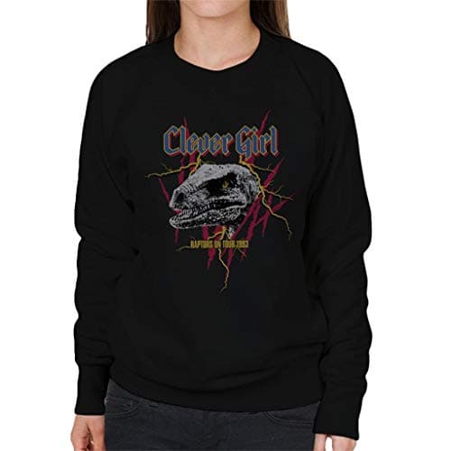 Image of All+Every Jurassic Park Clever Girl Raptor On Tour 1993 Claw Marks Women's Sweatshirt Black