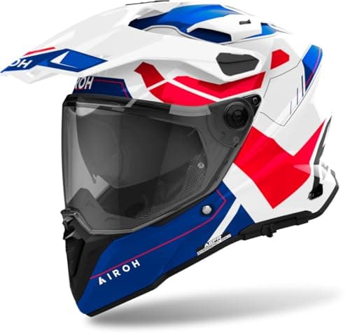 Image of Airoh Commander 2 Reveal Motocross Helmet, white/blue/red, M (57/58)