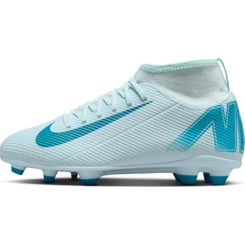 Image of Nike Unisex Kids Superfly 10 Club Fg/Mg Football Shoe, Glacier Blue Black, 5 UK