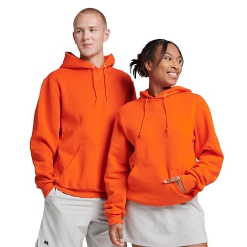 Image of Russell Athletic Men's Dri-Power Pullover Fleece Hoodie, Burnt Orange, 3X-Large
