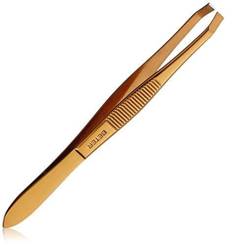 Image of Beter – Professional Crab tip Eyebrow Tweezers, Copper Plated, Maximum Precision, Stainless