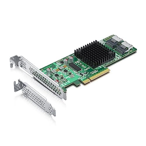 Image of 10Gtek Internal PCI Express SAS/SATA HBA RAID Controller Card, SAS2008 Chip, X8, 6Gb/s, Same as SAS 9211-8I