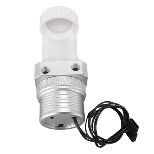 Image of 18W 12V CPU Water Cooling Pump PC Reservoir Set, 1100L/H 5m Pump Reservoir Combo with 30 Mesh Filter, G 1/4 Thread Port, PC CPU Water Cooling System Heat Exchanger Tool (Silver)