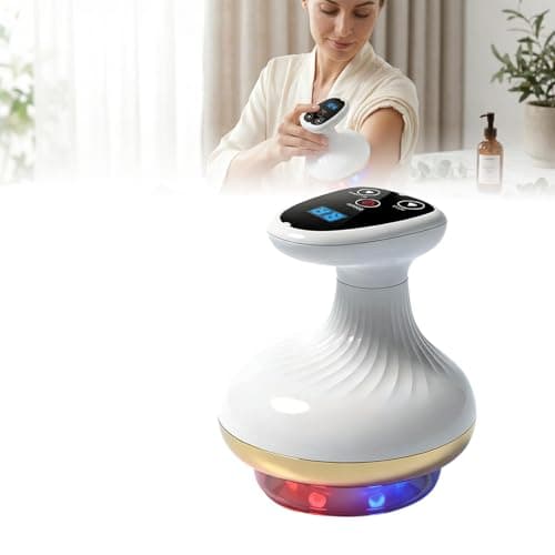 Image of Vacuvia Cellulite Massager, Vacuvia Sculptglow - Firmer Skin, 4-in-1 Electric Body Sculpting Tool with 9 Suction & 9 Heat Levels, Red/Blue Light Gua Sha Massager for Muscle Relief, Cordless