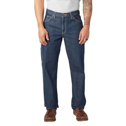 Image of Dickies, Men's, Denim Utility Jean Relaxed, Rinsed Indigo Blue, 34W / 34L