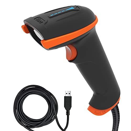 Image of Tera 1D Laser Barcode Scanner: USB Wired Long Range High Speed Handheld 1D Bar Code Reader Plug and Play, L5100Y
