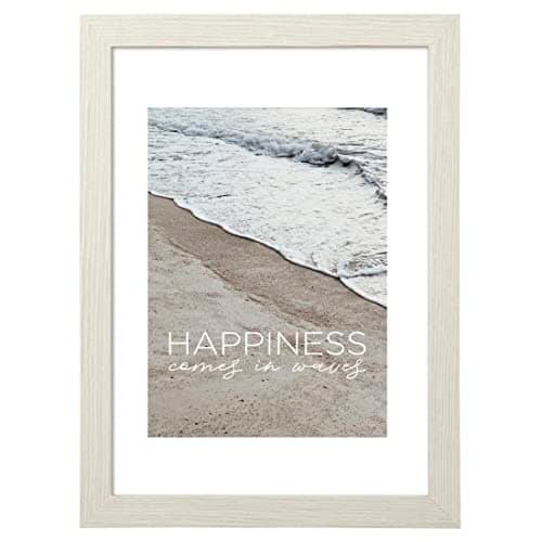 Image of Hama Wooden Picture Frame 10 x 15 cm Birch 10 x 15 cm Portrait Landscape Format for Hanging, Standing, Stand, Hanging Device