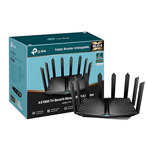 Image of TP-Link AX7800 Tri-Band Gigabit Wi-Fi 6 Router, Wi-Fi Speed up to 7800 Mbps, 1×2.5 Gbps+4×1 Gbps Ports, OneMesh™(Archer AX95) (Renewed)