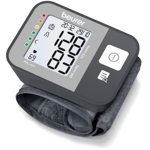 Image of Beurer BC 27 Wrist Blood Pressure Monitor with Arrhythmia Detection, Colour Risk Indicator, for Wrist Circumferences of 14-19.5 cm, Medical Device, Data Transfer to Apple Health and co.