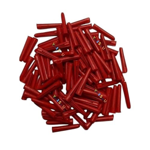 Image of 6mm Wall Plugs 100 Red Masonry Wall Plug, 6.0 mm Fixing Hole Diameter, for Stone, Brick or Concrete 6mm Red Fixing Plastic Expansion Raw Plugs - 100 Wall Plugs