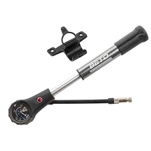 Image of Beto >Dual Function 2 in 1< Shock/Mini Pump, made of aluminium, high volume, high pressure, with manometer, 21 bar/300 psi, for FV, AV and DV