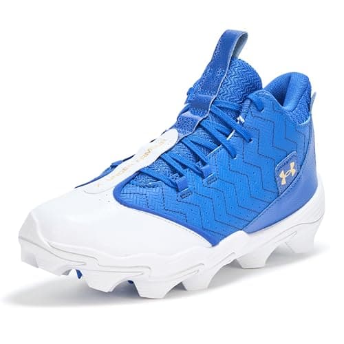 Image of Under Armour Men's Harper 9 Rm Sneaker, (103) White/Royal/Metallic Gold, 9 UK
