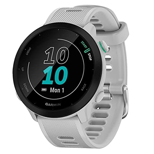 Image of Garmin Forerunner 55 GPS 42mm Running Smartwatch, Easy to use, Lightweight, Training Guidance, Safety & Tracking Features, Whitestone