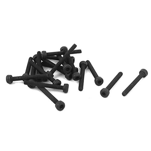 Image of Sourcingmap M2 x 16mm 12.9 Alloy Steel Hex Socket Head Cap Screws Bolt Black 20pcs