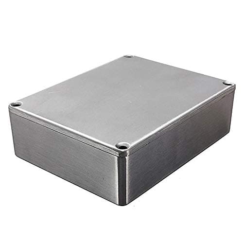 Image of ExcInter 1590BB (120x95x35mm) Silver Aluminium Enclosure Electronic Diecast Stomp Project Box Waterproof for External Power/Outdoor