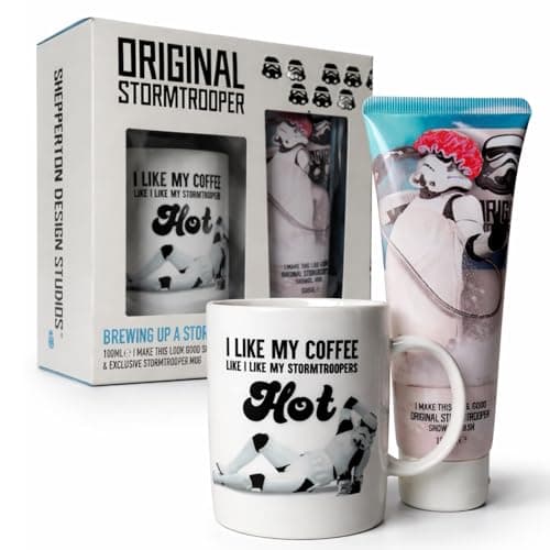 Image of Corsair Toiletries Original Stormtrooper Gift Set, Mug and Shower Wash, 'Brewing Up a Storm' Theme, 100ml