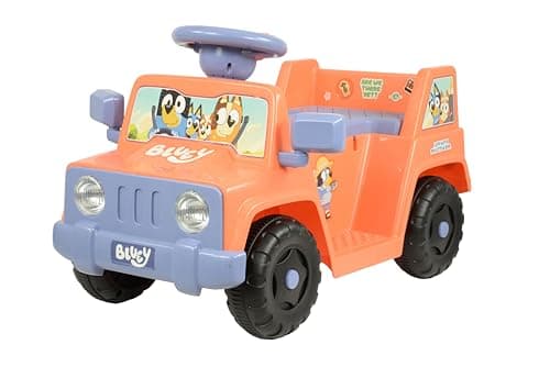 Image of Bluey Kids Electric 4x4 Car - Official Licensed Kids Ride On Car - 6V Electric Ride On Toys - Forward, Reverse Gears, Chunky Tyres & Amazing Friends Decals, Safe Toddler Toy - Bluey Toys