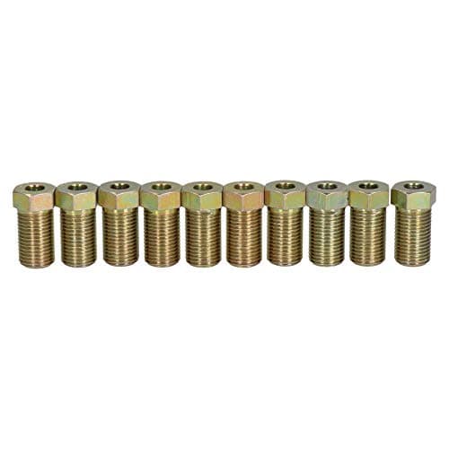 Image of AB Tools Steel Male Brake Pipe Union Fittings 10mm x 1mm TTE for 3/16” Brake Pipe 10pc