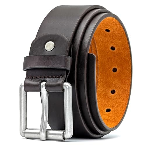 Image of Ossi Mens 38mm Roller Buckle Jeans Belt - Brown XXL (44" - 48")