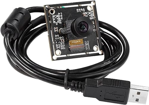 Image of Arducam 100fps Mono Global Shutter USB Camera, 720P OV9281 UVC Webcam Module with Low Distortion M12 Lens Without Microphones, for Computer, Laptop, Android and Raspberry Pi