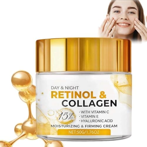 Image of Retinol Cream for Face: Retinol Face Neck Cream with Collagen Hyaluronic Acid - Night Moisturizer for Men Women