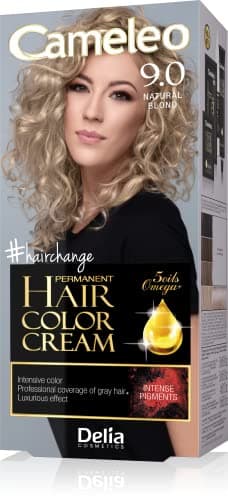 Image of Cameleo - Permanent Hair Colour Cream - Natural Blonde - Intensive Color & Protection - 5 Oils + Omega Plus Acids - Professional, Luxurious Hair Dye - Full Kit