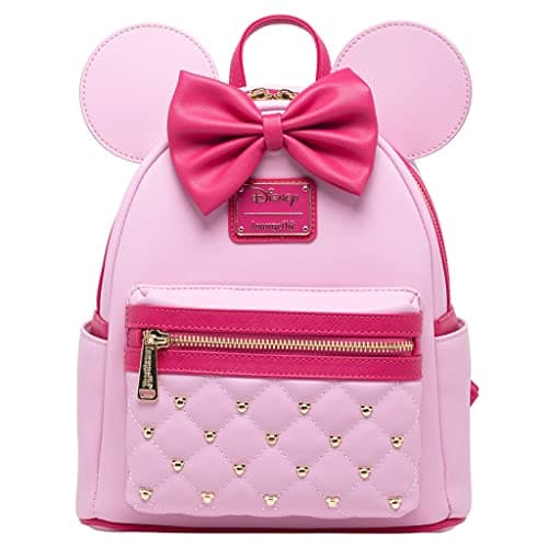 Image of Loungefly Disney The Minnie Mouse Classic Series Mini Backpack - Strawberry Macaron, Multicolor, One Size, Wdbk2833