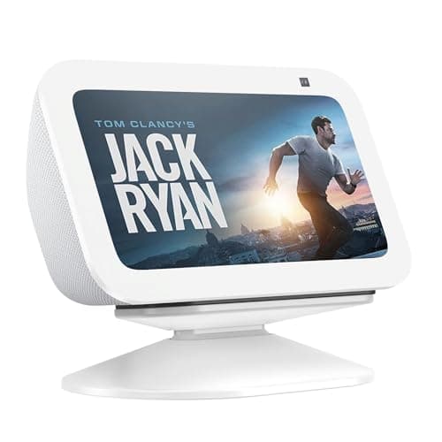 Image of PlusAcc Stand for Show 5 (3rd Generation) - Adjustable Mount Accessory with Tilt Function and Anti-Slip Base Compatible with Show 5 (3rd Gen)& iPhone 13/14 (White)